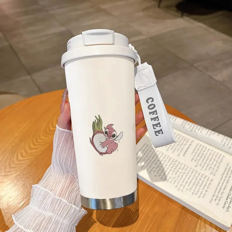 Disney Cup Anime Lilo & Stitch Water Bottle Water Cup Student Kid Anime Stitch Insulated Cup Stainless Steel Drinking Cups Gifts