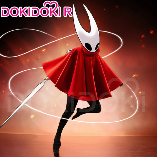 Hornet Cosplay Costume Game DokiDoki-R Men Women Halloween Costume Hornet Red Cloak Cosplay Mask Halloween