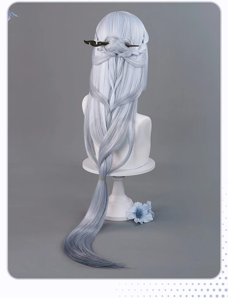 Frostflower Dew Shenhe Wig Genshin Impact Cosplay Dokidoki Lantern Rite New Skin with Free Cap