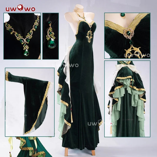 IN STOCK UWOWO C.C.Cosplay Anime Codee Geasss:C.C. CC Court Style Gown Cosplay Costume Halloween Costume