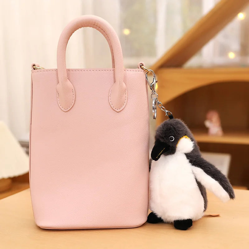 ZU 15-35cm Cute Antarctic Animal Emperor Penguin Plush Toy Soft Plushies Keychain Home Decor Fluffy Penguin Doll