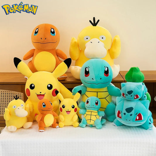21/31/45CM Pokémon Pikachu Peluche Bulbasaur Psyduck Pokémon Anime Stuffed Animal Kawaii Comfortable Soft Doll Children Toy Gift