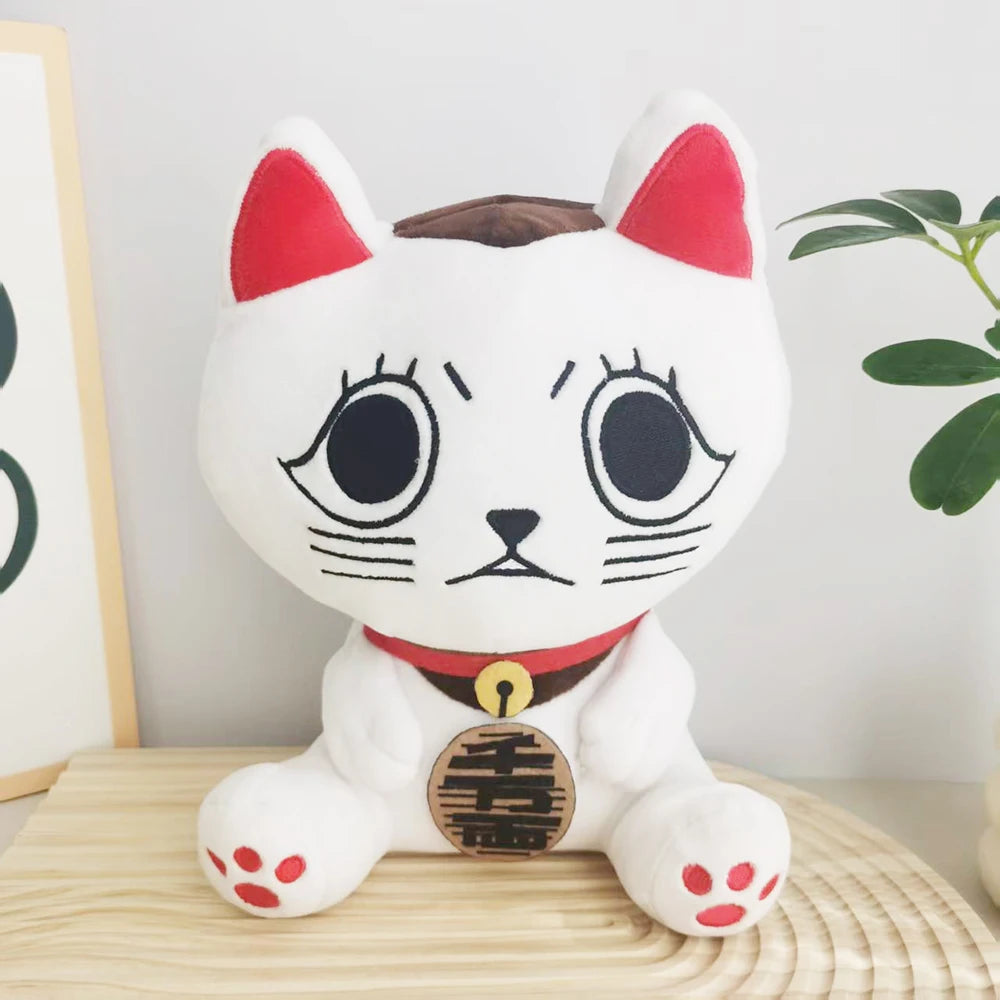 15/25cm Anime Dan Da Dan Plush Toy Cute Cartoon Figure Dandadan White Cat Stuffed Soft Doll Lucky Cat Plushies Xmas Birthday
