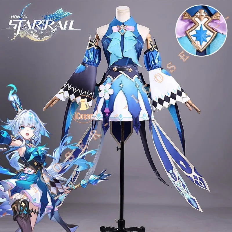 Honkai Star Rail Cerydra Cosplay Costume Wig Dress Uniform Headwear Wings Carnival Outfit Halloween Party for Women Girls Props