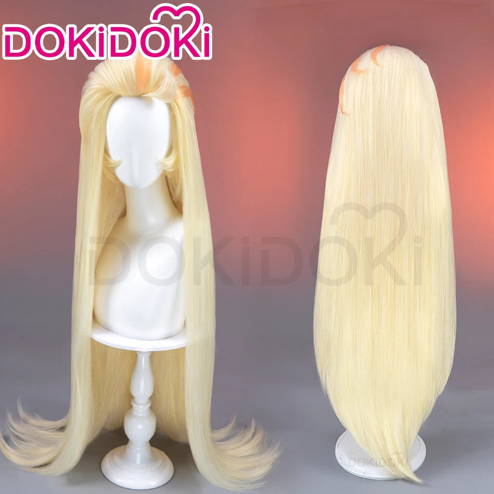 IN STOCK Vaggie Cherry Boom Lillth Morningstar Wig Anime DokiDoki 100cm Long Hair Lillth Cosplay Pre Crimped Wig Free Cap