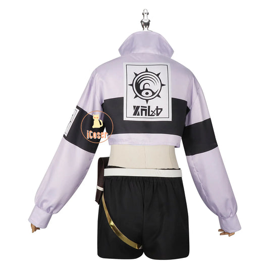 Anime Gachiakuta Riyo Reaper Cosplay Costume Uniform Jacket Short Necklace Akuta Cleaners Halloween Party for Women Girls Props