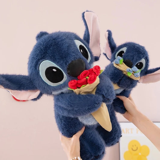 30/45CM Disney Lilo and Stitch Plush Toy Cartoon Anime Stuffed Kawaii Rose Soft Stich Doll Plushie Kids Birthday Xmas Gifts