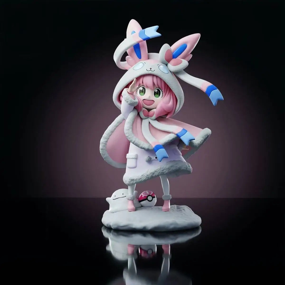 20cm Spy×Family Anime Figure Anya Forger Figure Cos Sylveon Eevee Figurine Gk Statue Model Doll Collection Room Decora Toys Gift
