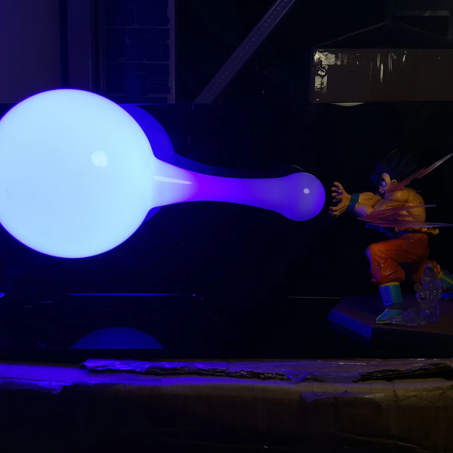 Anime Dragon Ball Z Son Goku Kamehameha Action Figure Magnetic Creative DIY LED Bulb Lamp PVC Model Collection Figurine