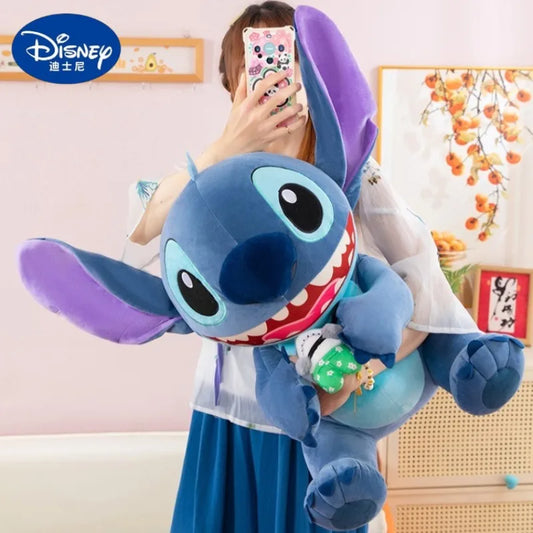 35/45/60cm Big Size Stitch Disney Anime Plush Stuffed Doll Kawaii Room Decorated with Plushies Pillow Ornaments Holiday Gifts