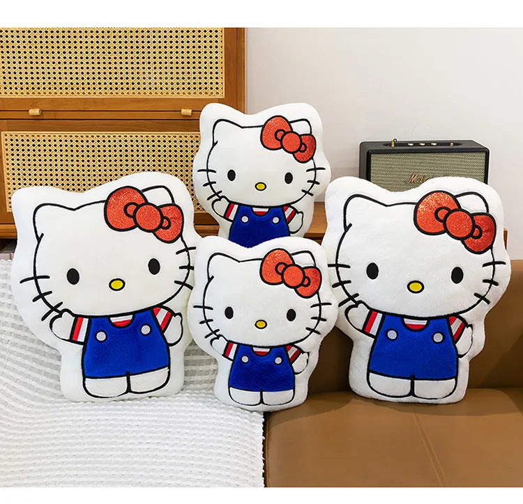 New Hello Kitty Plush Toy Kitten Stuffed Animal Soft Pillow Cute Doll for Girls Birthday Christmas Gift Perfect Sleep Companion