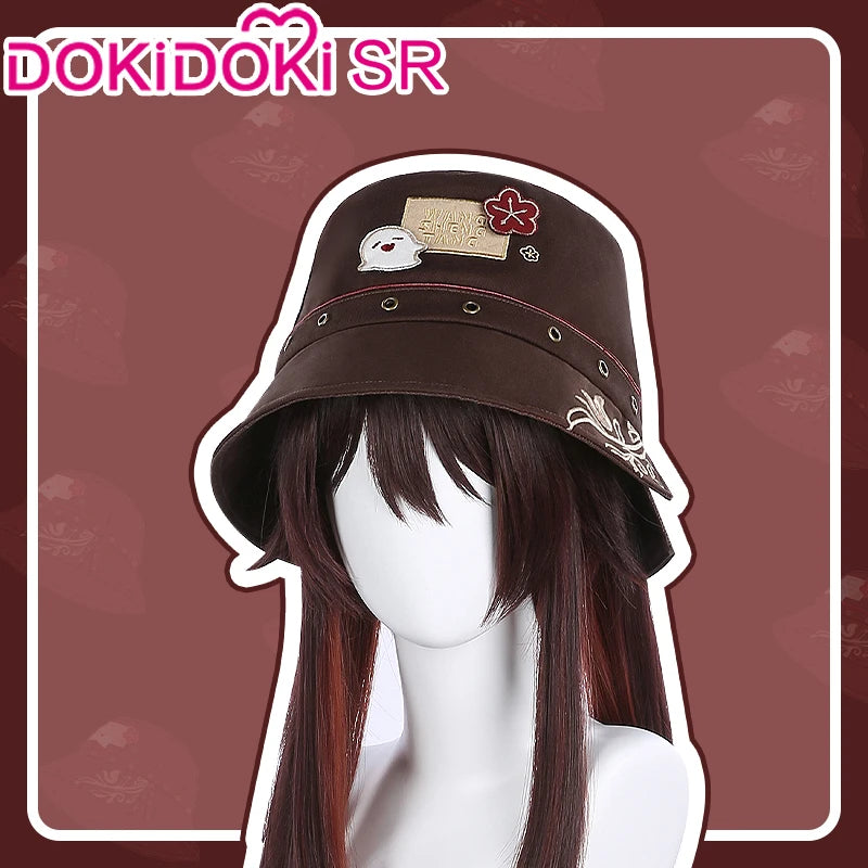 DOKIDOKI Genshin Impact Scaramouche Hu Tao Ganyu Cosplay Bucket Hat Doujin Headgear - Hutao / One Size