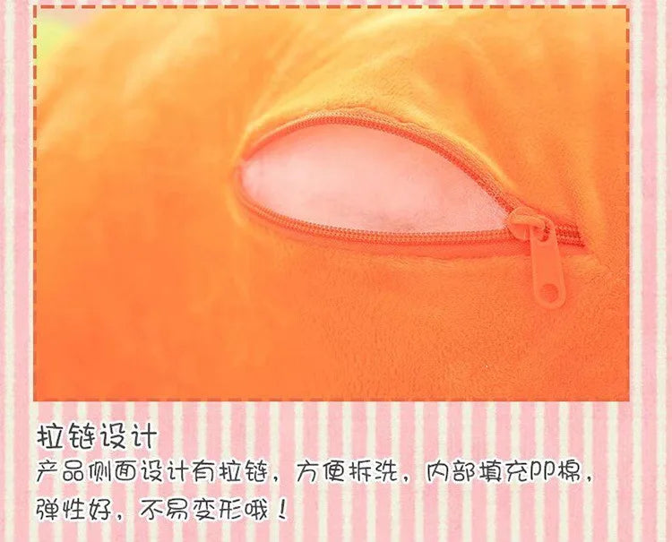 90/110cmKawaii Simulation Carrot Plush pillow toy Cute Soft Stuffed Vegetable Carrot Pillow Doll for Kids girl boy birthday Gift