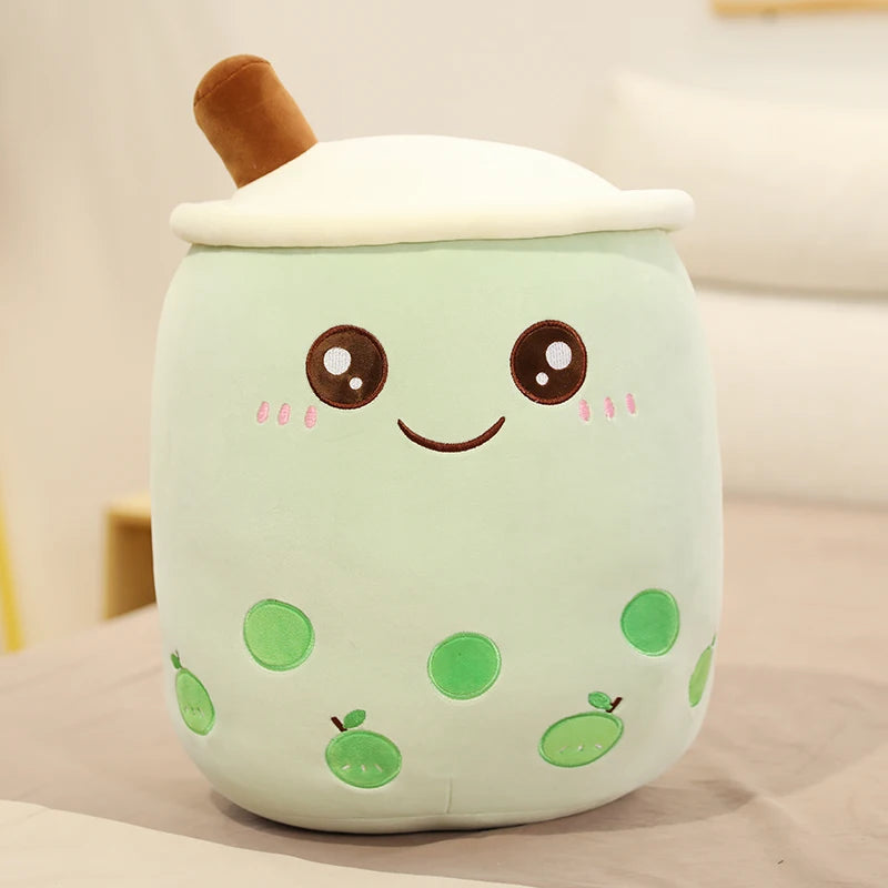 24/50cm Kawaii Family Milk Bubble Tea Cup Plush Toy Cute Animal Peluche Fruits Flavor Drink Shaped Hug Pillow Kids Home Decor