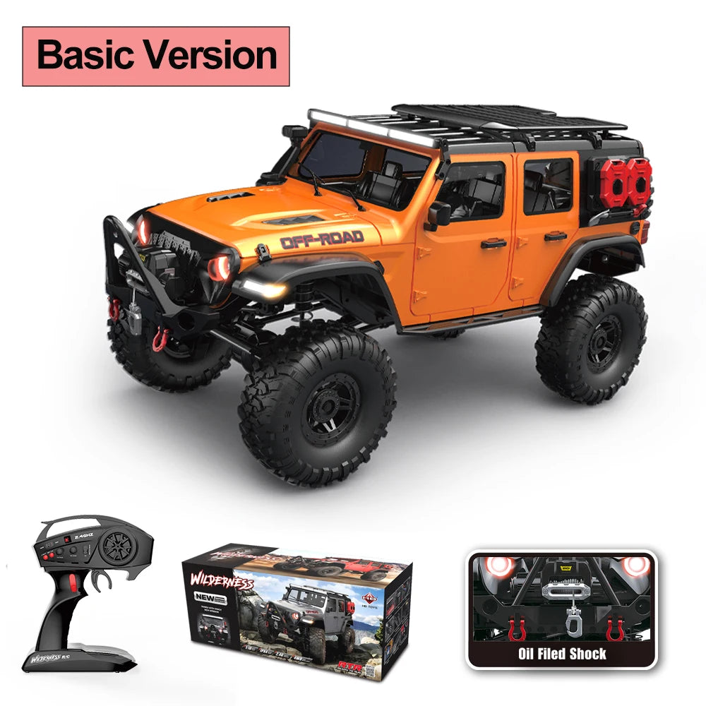 1/10 Scale HB RTR R1011 4WD Remote Control Rock Crawler Truck with LED Lights 2.4G Full Proportional Off-Road Climbing