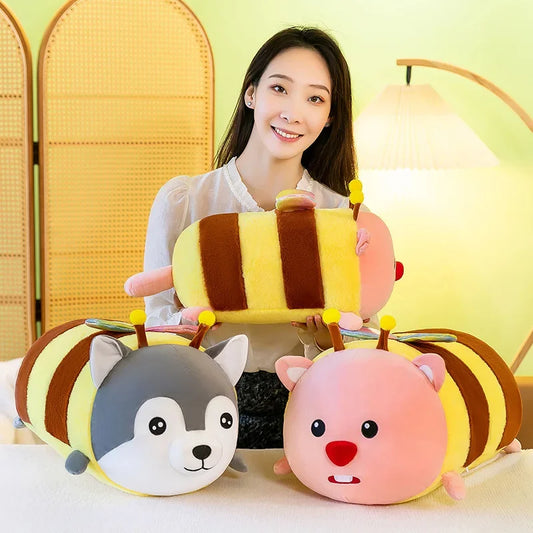 75CM Cute Soft Kawaii Honey Husky Plush Toys Dog Stuffed Animals Long Pillow Doll for Kids Girlfriend Birthday Gift Home Decor