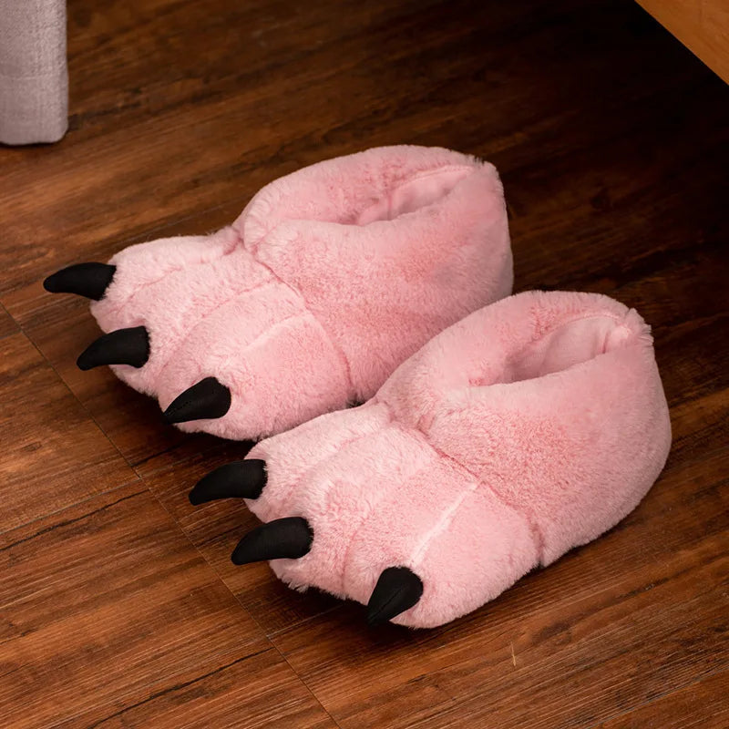 New Animal Claw Shoes For Adults, Warm And Casual Cute And Cute Plush Toys All Inclusive Flat Slippers Wholesale