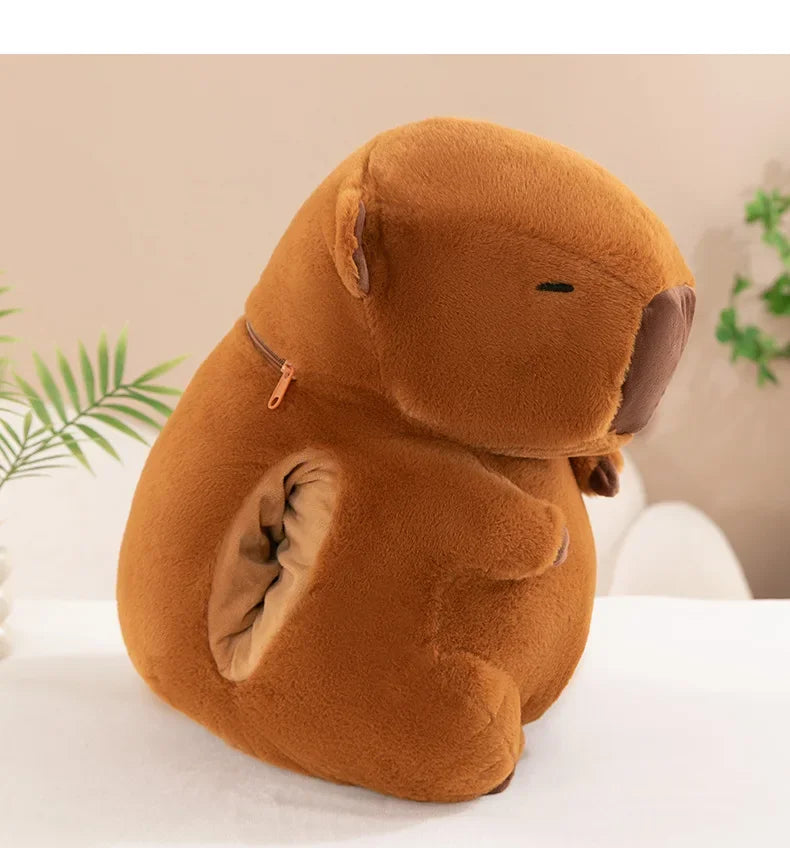 30/40cm Soft Capybara Hand Warmer Pillow Stuffed Funny Capybara Plush Hand Warmer Cartoon Portable Capybara Plush Stuffed Doll