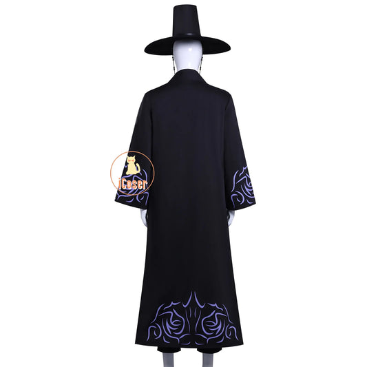 KPop Demon Hunters Saja Boys Cosplay Costume Jinu Saja Cosplay Black Robe Baby Abby Mystery Romance Outfit Halloween Women Men