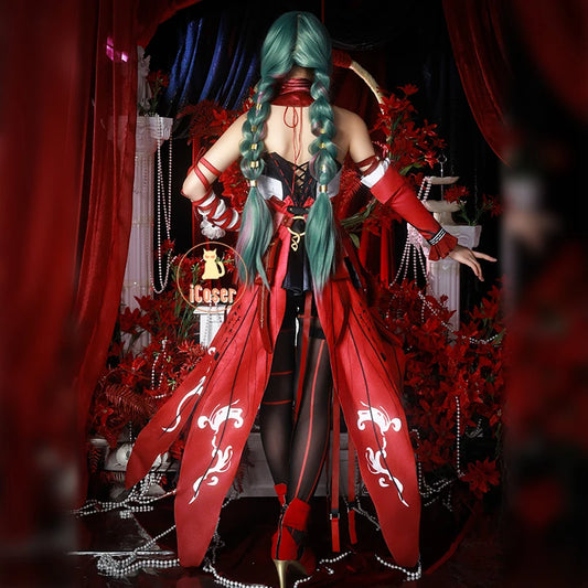 Wuthering Waves Phrolova Cosplay Costume Dress Wig Earrings Fractsidus Halloween Party for Women Girls Carnival Accessory iCoser