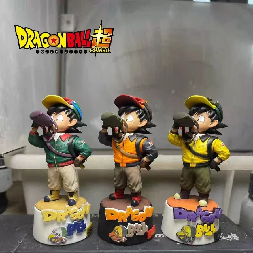 10cm Dragon Ball Cartoon Character Drinking Water Little Goku Pvc Action Figure Model Statue Collection Decoration Toys Gift