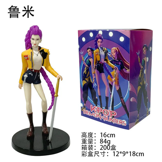 2026 Hot Anime Kpop Demon Hunters Figure Model Toy Cartoon Gaming Peripherals Desk Decoration Collection Figures Model Toy Gift