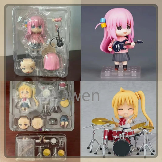 Q-version Girl Anime BOCCHI THE ROCK Gotoh Hitori Figurine Yamada Ryo Action Figures Cute Dinosaur PVC Collection Model Toy Gift