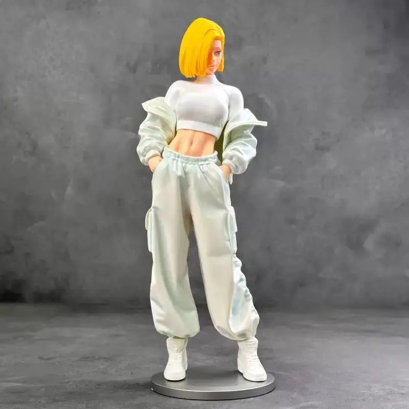 New Hot Anime Dragon Ball Z Android 18 Action Figure Collectible Statue Model Toy Christmas Gift for Adults