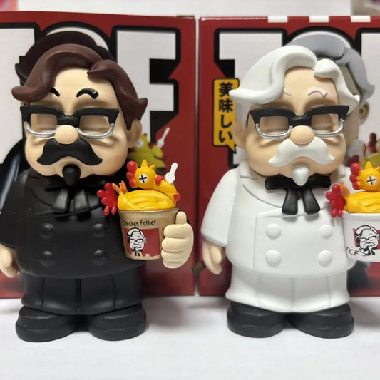 Fried Chicken Godfather's Anime Figure KFC Colonel's Grandpa Toys Action Figurine PVC Statue Model Desk Collection Decor Gifts