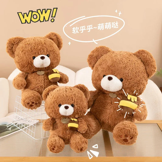 Hot 30-50CM Kawaii Cartoon Anime Honey Pot Teddy Bear Animal Doll Cute Plush Toy Children's High Quality Stuffed Toy Pillow