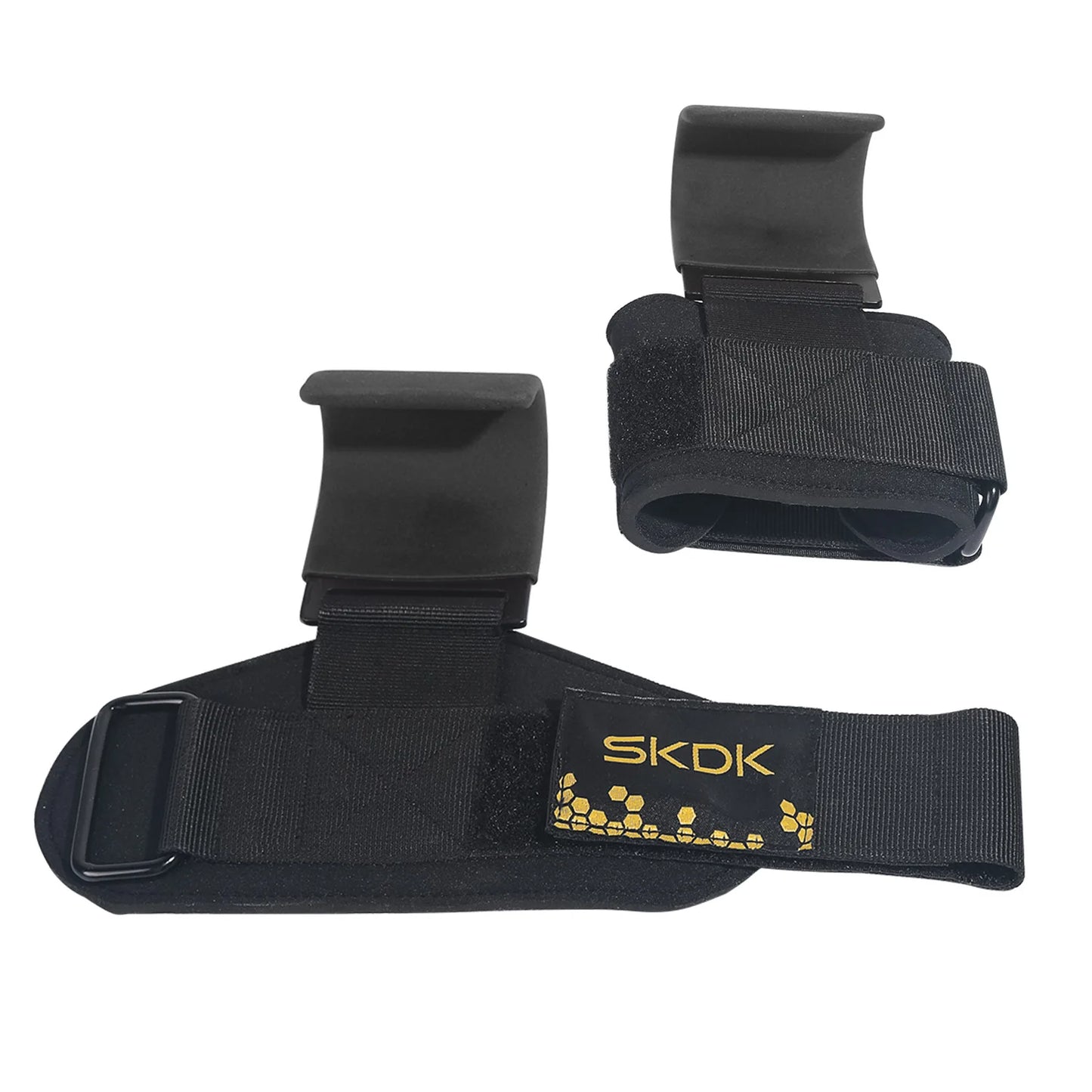 The Codex Weight Lifting Hook Grips with Hand-Bar Wrist Straps Heavy Duty Gym Workout Powerlifting Pull-Up Fitness