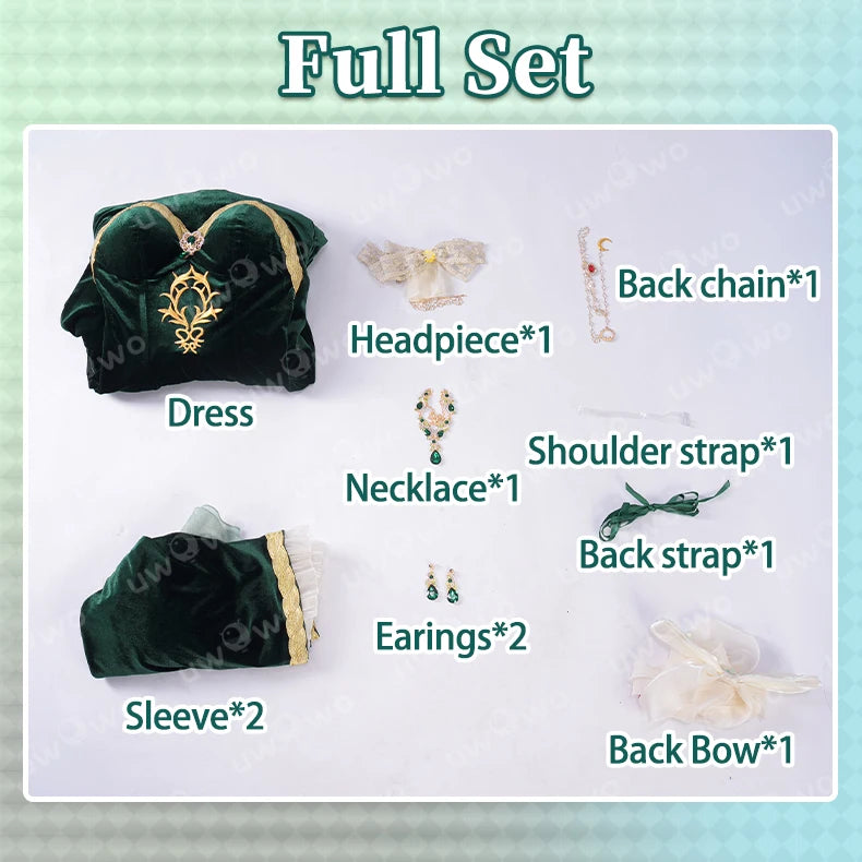 IN STOCK UWOWO C.C.Cosplay Anime Codee Geasss:C.C. CC Court Style Gown Cosplay Costume Halloween Costume