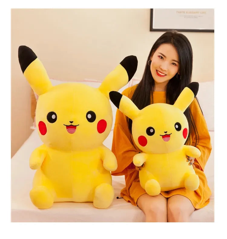 25/30/40/70CM Big Size Pokemon Pikachu Plush Cartoon Animal Stuffed Toys Kawaii Ornament Cushion Plushies Children Toy Gift