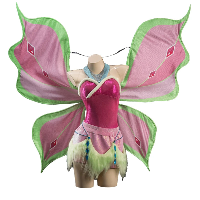 PRE SALE UWOWO Flora Cosplay Anime Flora S4 Winter Fairy Club Transformation Cosplay Costume S-3XL Halloween Costume