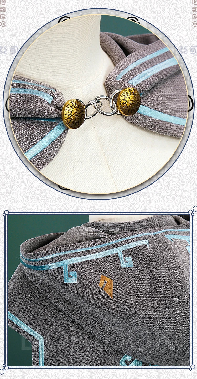 IN STOCK Linkk Cloak Cosplay Game Cosplay Costume【S-3XL】DokiDoki-R Cloak Linkk Cosplay Plus Size Grey Cape Halloween Cloak