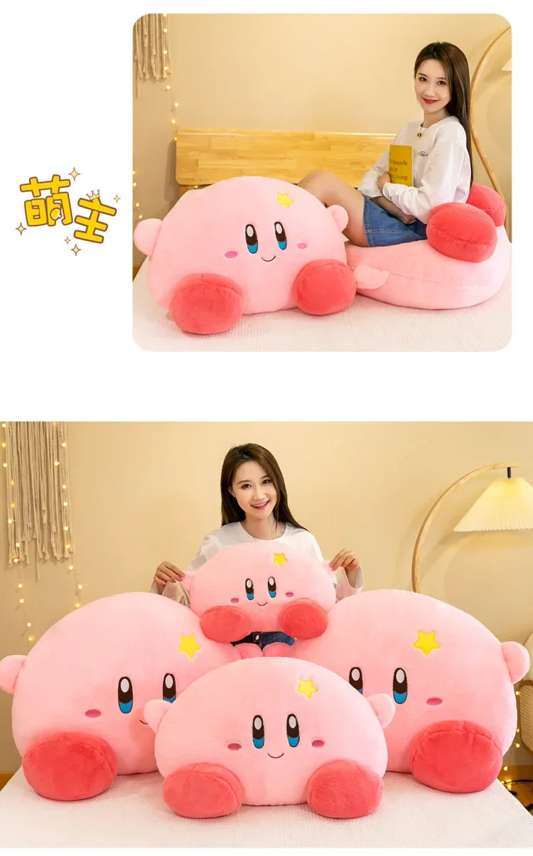 90cm Big Size Star Kirby Kawaii Cartoon Anime Plush Stuffed Doll Room Decorated with Cute Plushies Pillow Children Holiday Gift