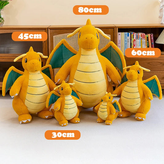 Pokemon Dragonite Plush Toy Large Size Rabbit Plush 45/60/80cm Pokémon Plushie Animal Soft Stuffed Kawaii Toy Gift for Children