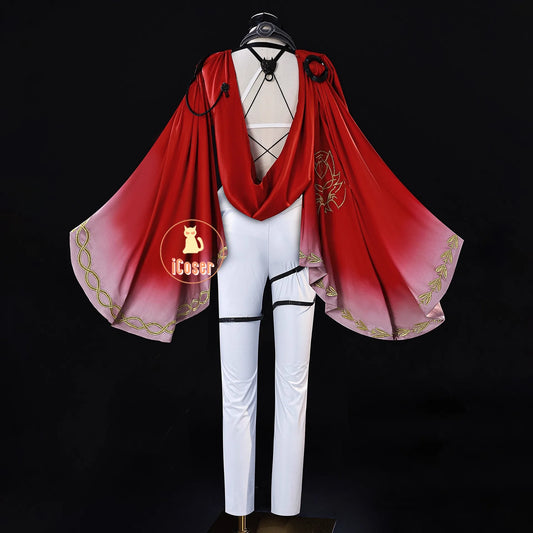 Wuthering Waves Lupa Cosplay Costume Wig Bodysuit Earrings Tail Headwear Halloween Party for Women Girls Carnival Props iCoser