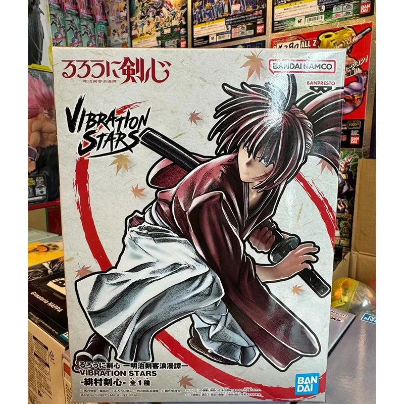 Banpresto Bandai Vibration Stars Rurouni Kenshin Himura Anime Action Figure Model Boxed Toy Gift - box