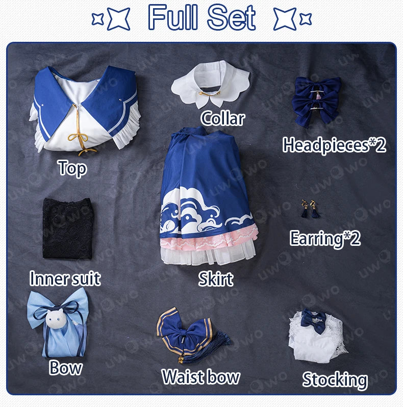 LAST BATCH UWOWO Genshin Impact Fanart Furina Chinese Style Lolita Dress Cosplay Costume