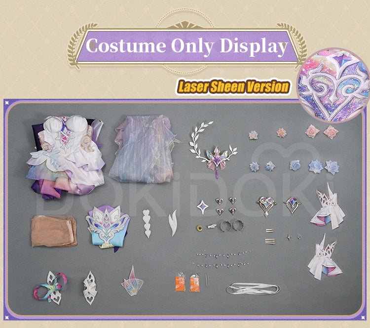 Cyrene Cosplay Costume Game Honkai: Star Rail【S-2XL】DokiDoki-SR HSR Cyrene Women Dress Veil SP Version Cosplay Plus Size