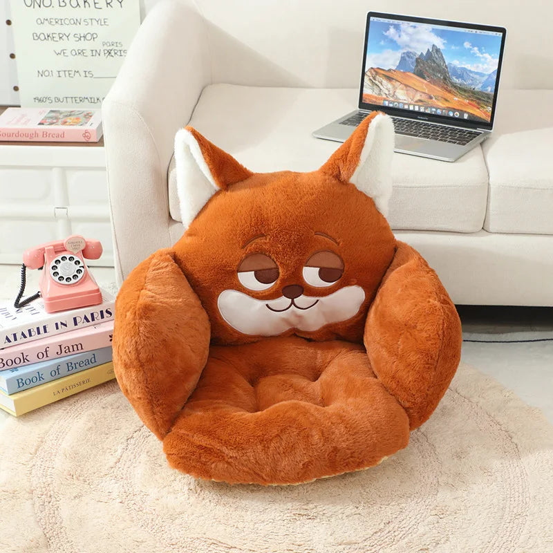  Disney Zootopia Judy Hopps Plush Seat Cushion Cute Cartoon Anime Nick Wilde Bellwether Comfortable Non-slip Cushion Gifts