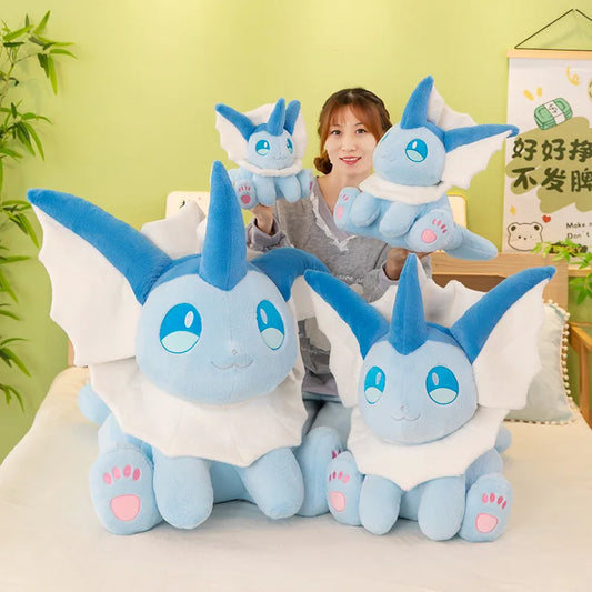 30/80cm Vaporeon Pokemon Eevee Large Plush Toys Aquali Doll Cute Ornament Stuffed Plushie Pillow Pokémon Gift for Children