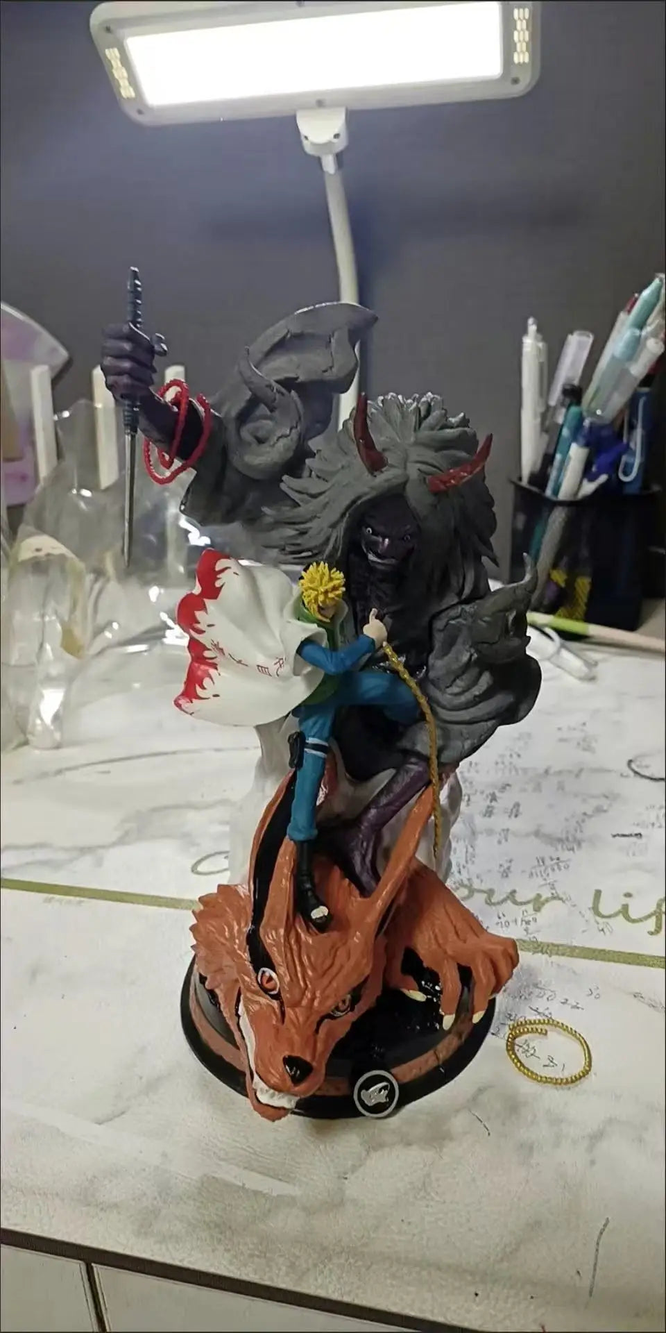 New 29cm Naruto Anime Yellow Flash Namikaze Minato Action Figures Pvc Gk Statue Model Desktop Decoration Collection Toy Gifts