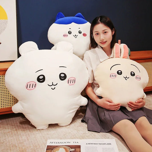 Very Soft Chiikawa Hachiware Usagi Back Cushion Big Size Cuddly Pillow Cartoon Stuffed Anime Sofa Bed Cushion Home Decor Gifts