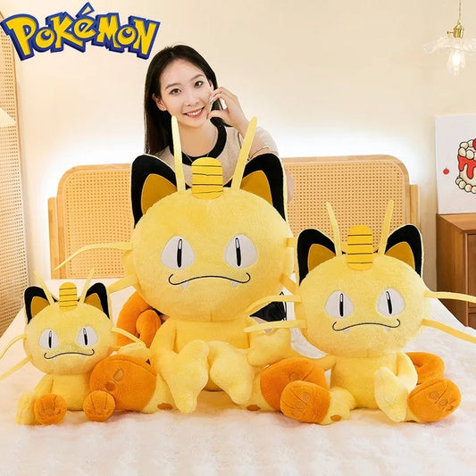 35/50CM Big Size Pokemon Meowth Plushies Cartoon Anime Plush Pillow Soft Doll Kawaii Stuffed Plushie Ornament Children's Gifts