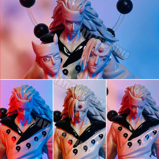 Naruto Shippuden GK Anime Figure Six Paths Model Uchiha Madara Action Figure 28cm PVC Statue Collectible Kids Toys Gifts