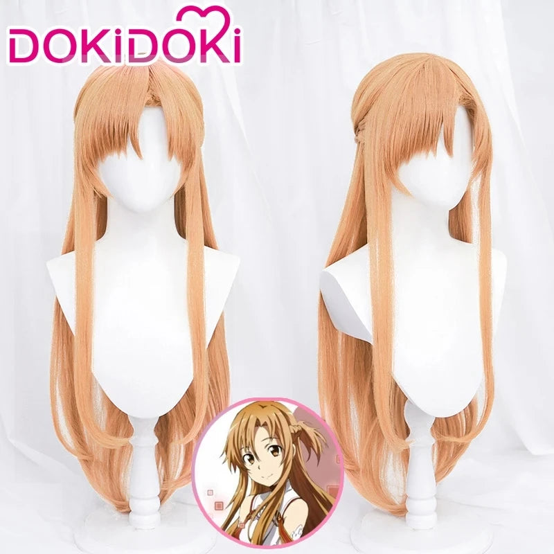 IN STOCK Yuuki Asuna Cosplay Costume Anime Sword Art Online Cosplay DokiDoki-SR Female Costume The Goddess of Creation Asuna Wig