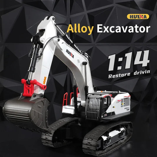Huina 1594 22 Channels Large Remote Control Excavator 1/14 Electric Heavy Duty RC Excavator for Children Toys Model