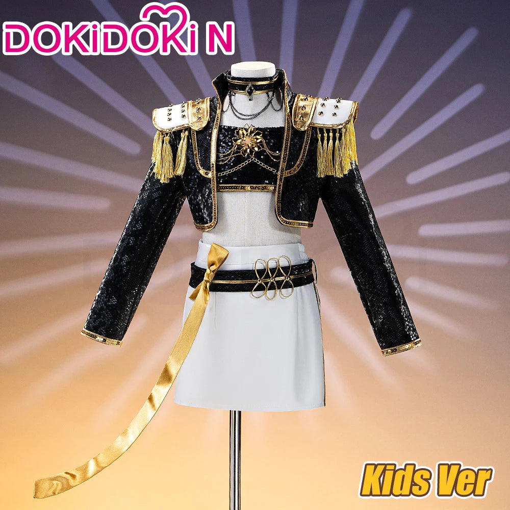 【Last Batch】IN STOCK Miraa Rumii Cosplay Costume【110-150】DokiDoki-N Halloween Family Girls Black Golden Suit Plus Size